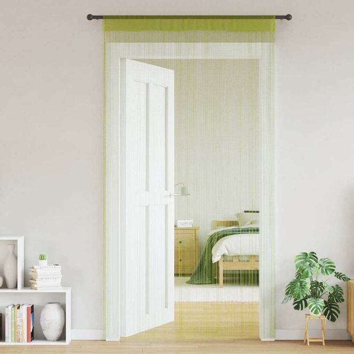 Perdele cu șnur 140x250 cm verde, 2 buc. VidaXL