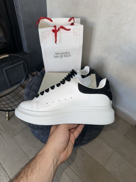 Alexander McQueen Oversized White Black Crystals