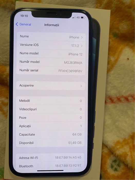 Vând iphone 12 , impecabil