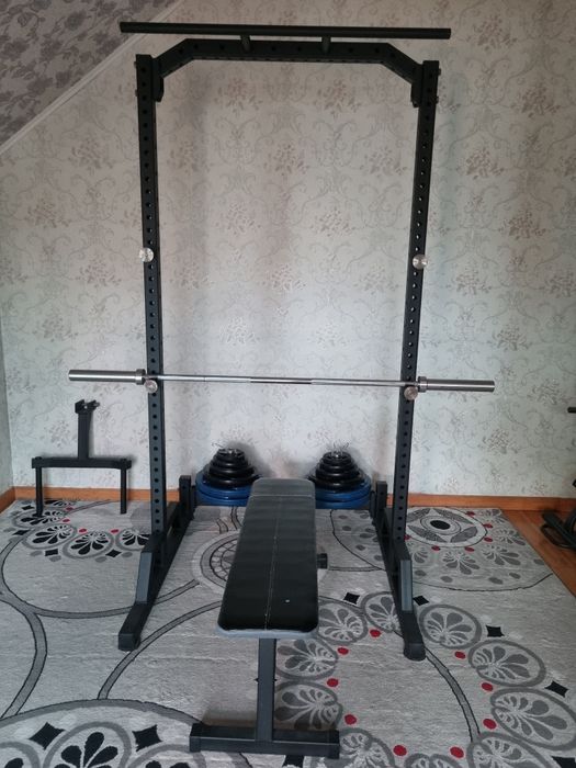 Стойка для жима приседа турник брусья