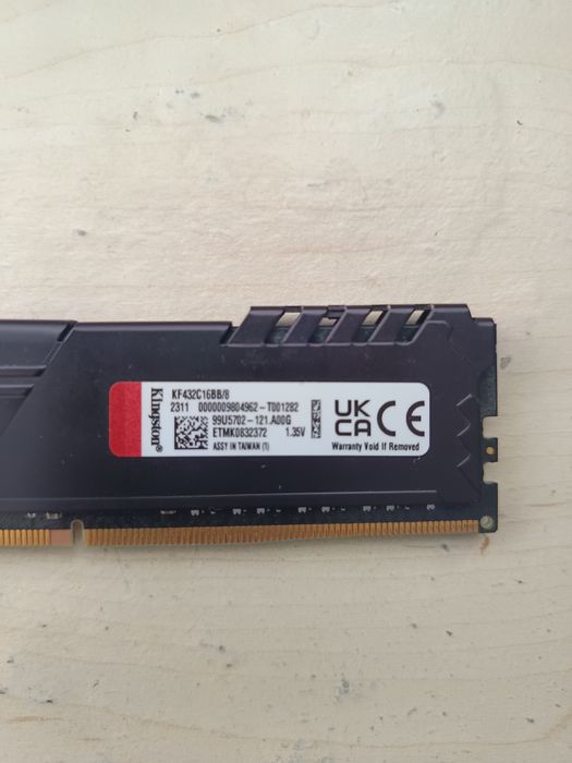 Продавам RAM памет Kingston FURY Beast DDR4 8GB 3200MHz – отлично състояние