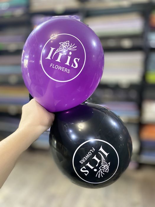 Печат на шарах Шарга логотип уриб берамиз