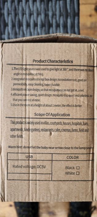 Capcana insecte cu lumina Uv , tantari etc , Non Toxic , pe 5 volti
