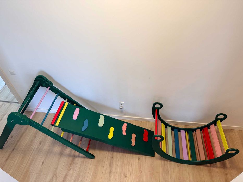 Set de cățărat Pikler XL – 5 în 1 din lemn masiv - stare foarte bună