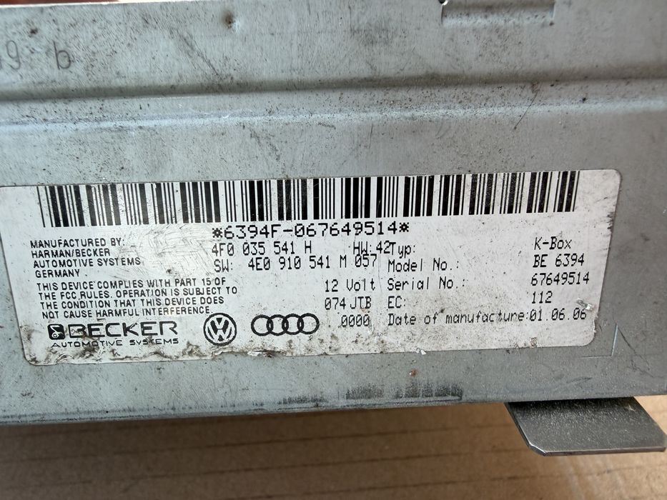 Modul sunet / Unitate radio Audi A6 C6, A8 D3 2004-2010
