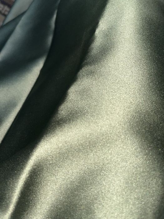 Rochie elegantă satin verde măsliniu( banchet, petrecere)
