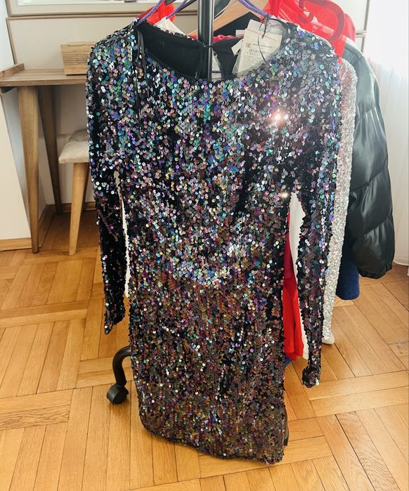 Рокли пайети , червено , бордо