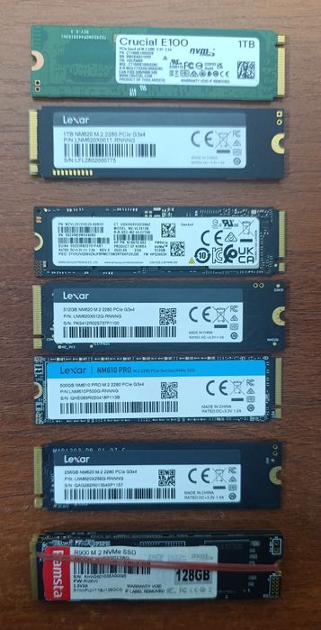 M.2 nvme 128/256/512/1Tb!