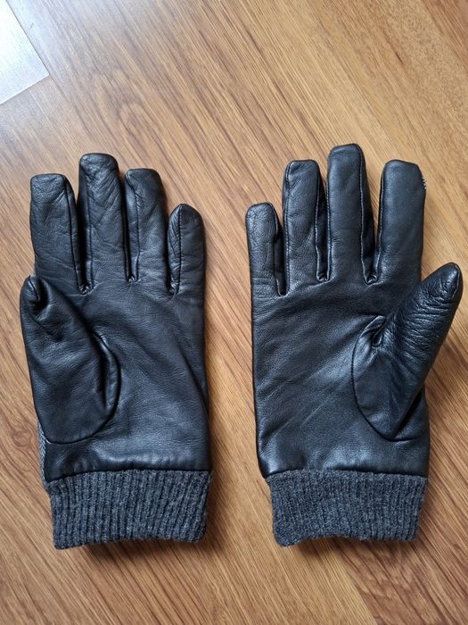 Mănuși bărbați din piele naturală, lână și cașmir L/XL(10)
