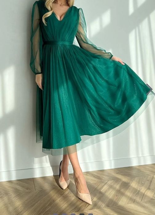 Rochie verde eleganta