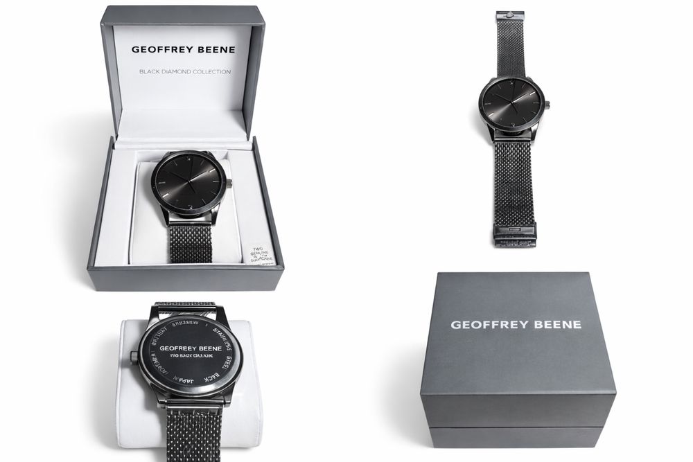 Ceas Geoffrey Beene – Black Diamond Collection – Elegant & Modern