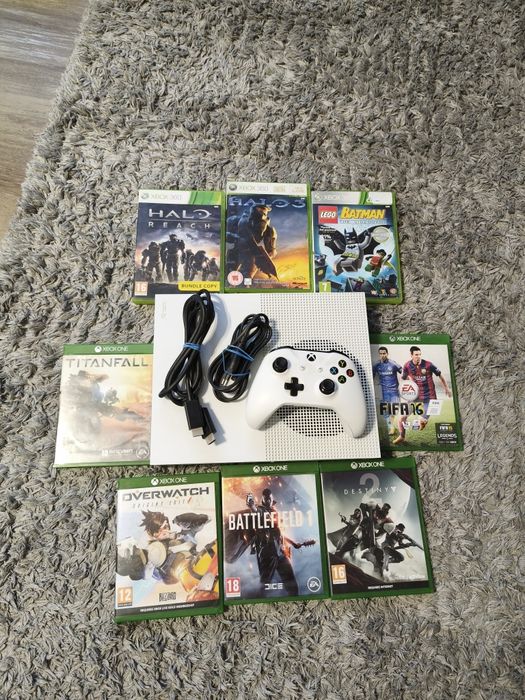Consola Microsoft Xbox ONE S 1 Tb + Controlleri/cabluri/jocuri