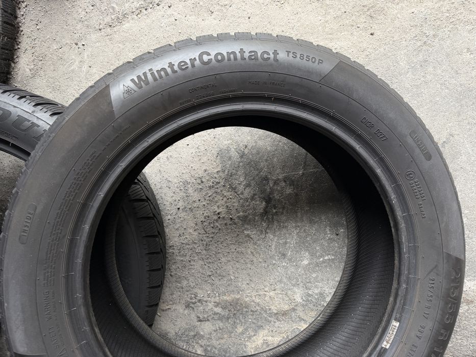 2 anvelope iarna 215/55/17 , Continental , 6 mm !