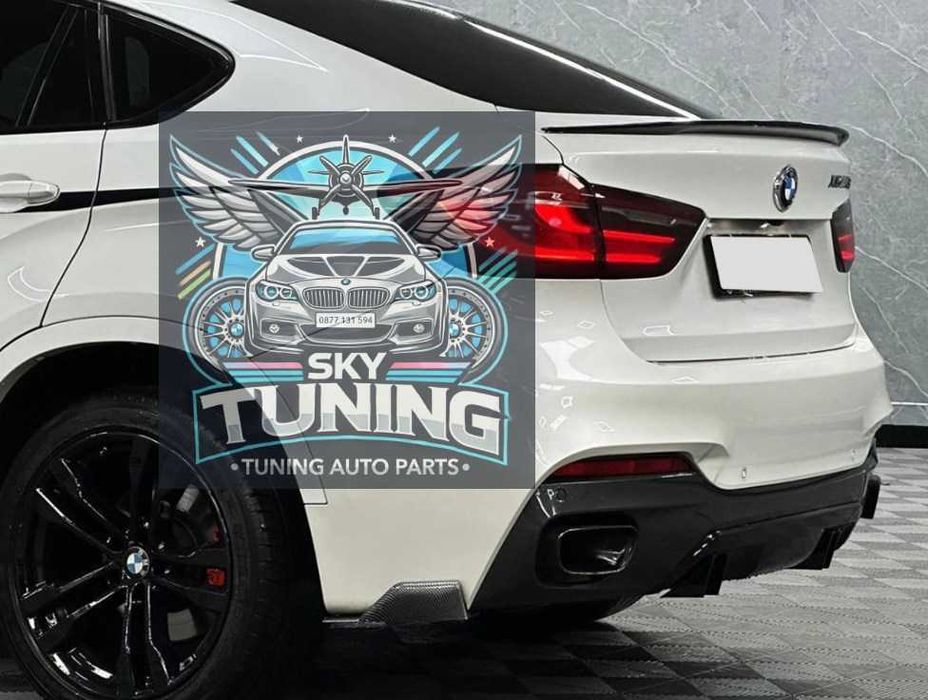 Лип спойлер багажник BMW F16 X6 серия lip spoiler M бмв Ф16 х6