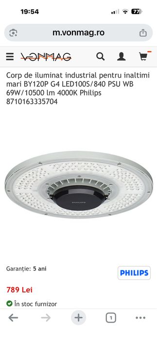 Lampa led industriala noua