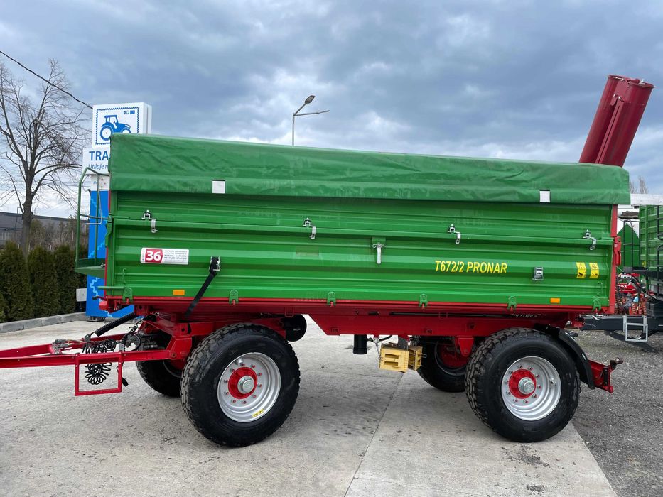 Remorca Pronar T672/2 2022 – 10T, Șnec,Prelată,Folosita in Demo
