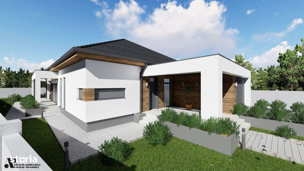 Teren intravilan 868mp, autorizatie si proiect casa
