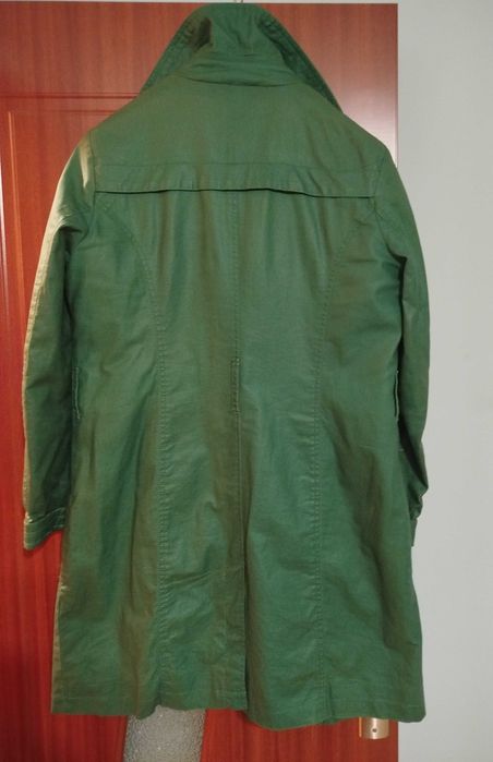 Зелен шлифер/манто - № 38, промазана материя