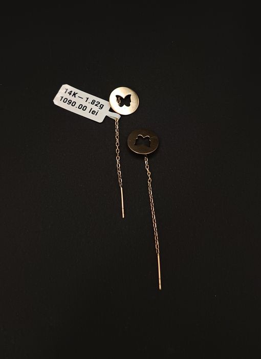 Cercei damă Aur 14k/585. 1,82gr