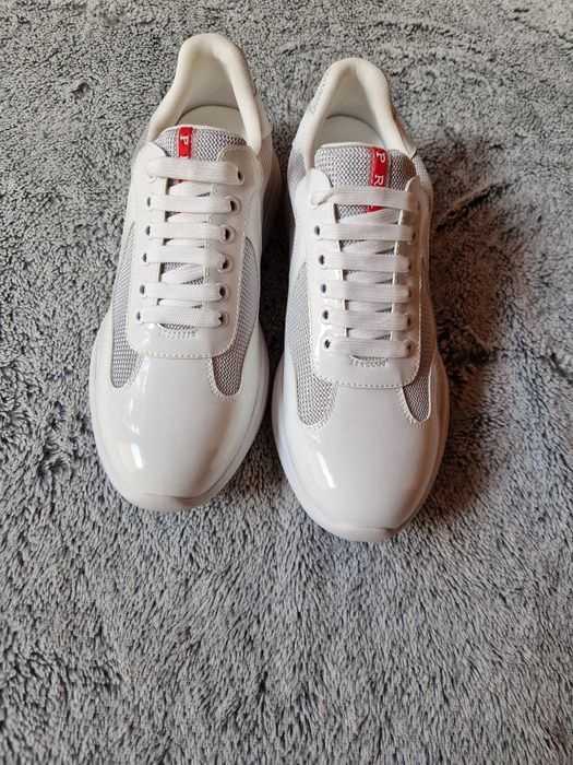 Prada cups albi noi marime 43