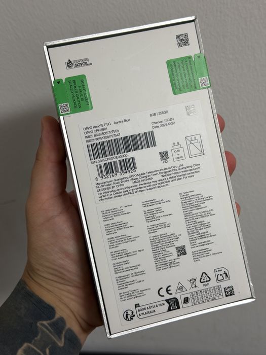 Oppo Reno 15F 5G Aurora Blue 256GB - SIGILAT