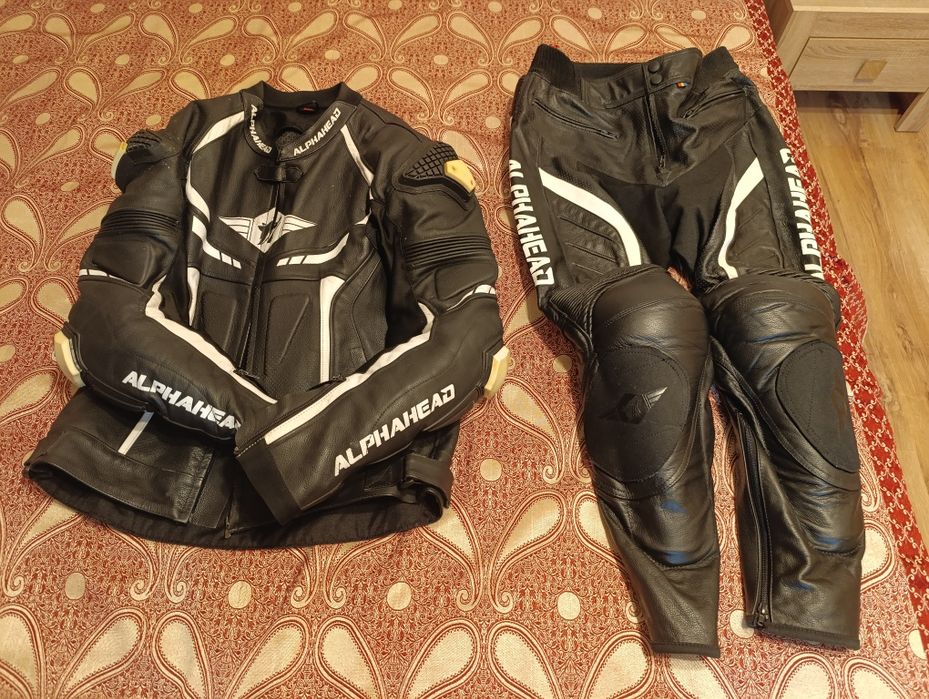 Costum  moto piele 2 piese