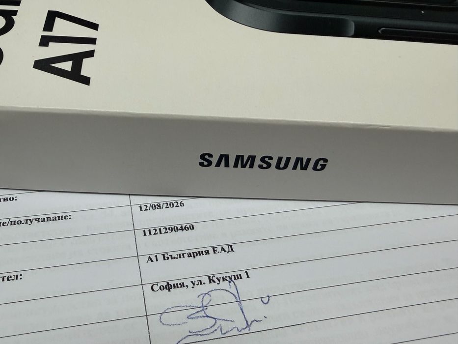 ЗАПЕЧАТАН 128GB Samsung A17 4G Гаранция от A1 до 2028год. Black / Черен