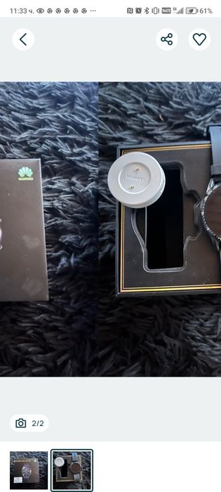 Смарт часовник huawei watch gt 2 
+ зарядно 
Нов , използван е 1 седми