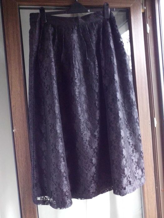 fusta lunga dantela neagra 22GB/50D,maxi,eleganta,pentru ocazii
