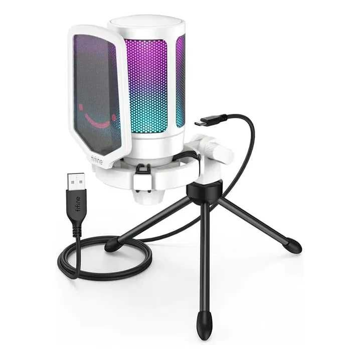 FIFINE A6V White RGB - отличное состояние, полный комплект