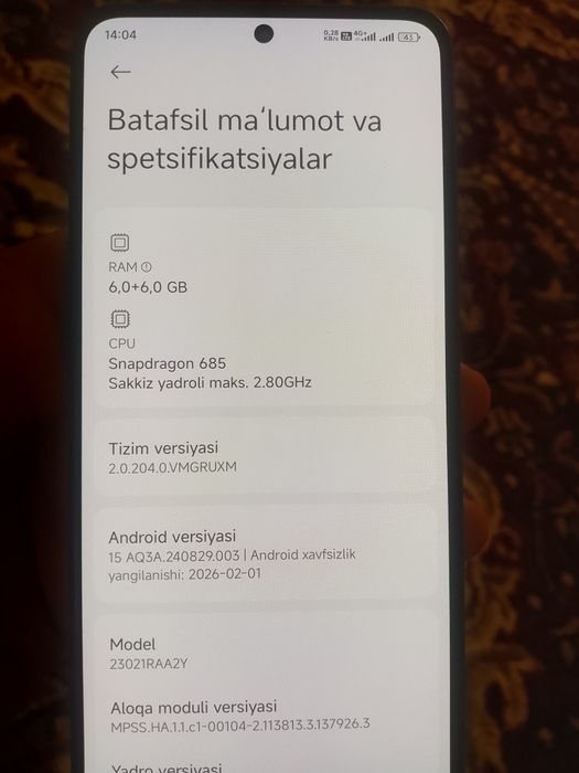 Redmi note 12 holati ideal