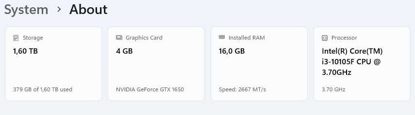 Игровой компьютер + Монитор I3 10105F | GTX1650 | 16GB | 1.6TB