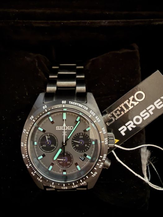Seiko Prospex night speedtimer black