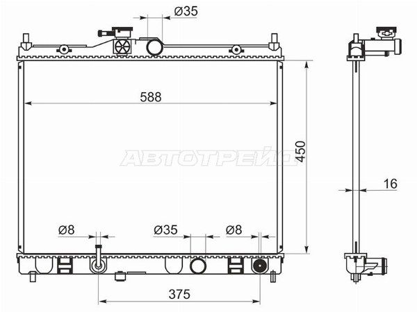 Радиатор Mitsubishi Delica d:3