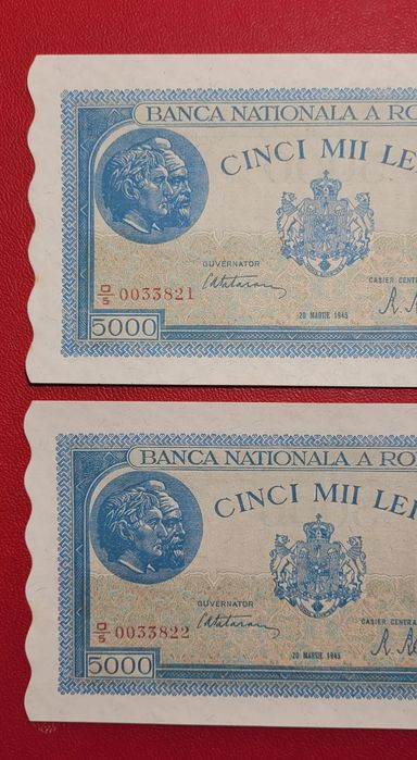 5000 lei Martie 1945 Unc bani vechi