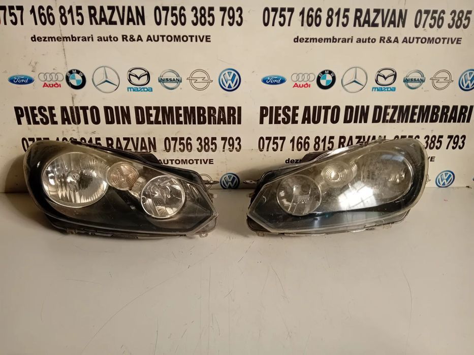 Faruri Far Stanga Dreapta Halogen Vw Golf 6 VI Volan Stanga Cod 5K1941005M 5K1941006M 2008-2013