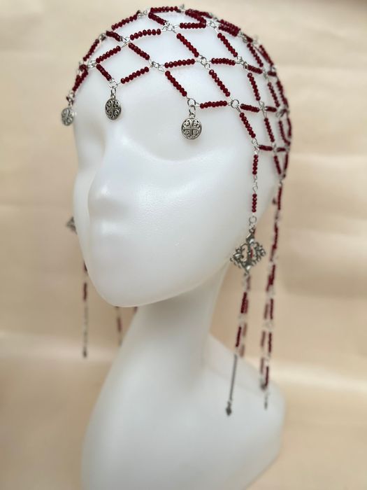 Шапка сетка из хрусталя