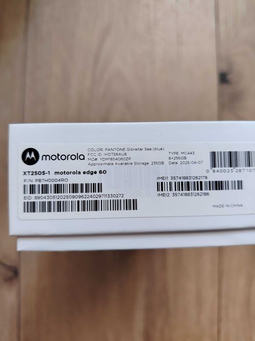 Motorola EDGE 60 2568 BLUE , 256 GB, 8 GB