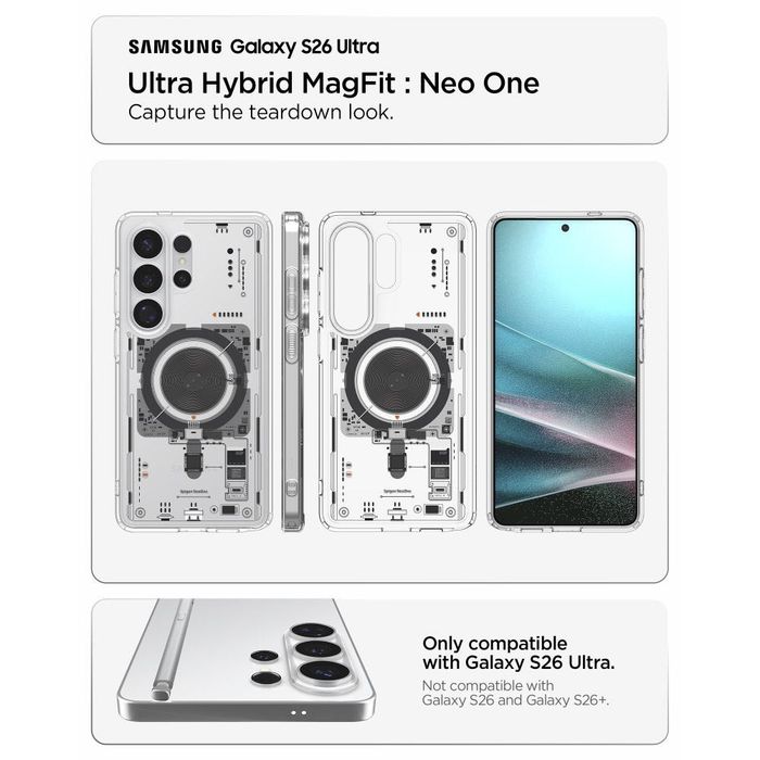 Прозрачен Кейс Spigen Ultra Hybrid Mag Neo One с MagSafe за Galaxy S26 Ultra
