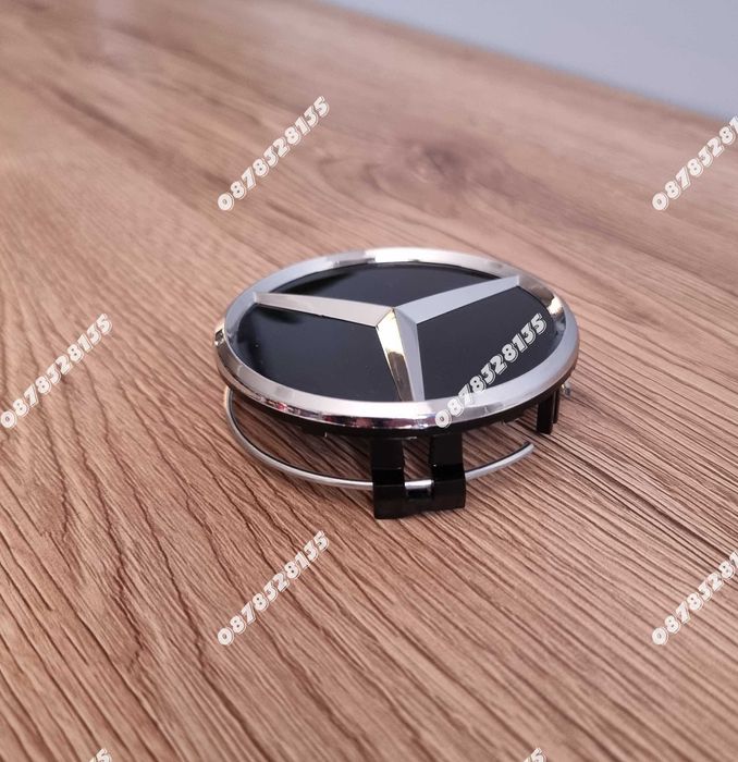 Капачки за джанти за Мерцедес 75мм черен гланц