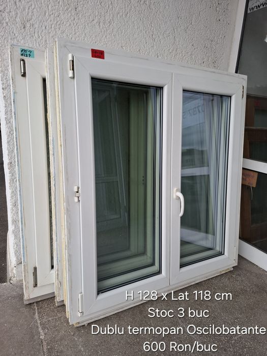 Geamuri dublu termopan PVC oscilobatante (7buc set)