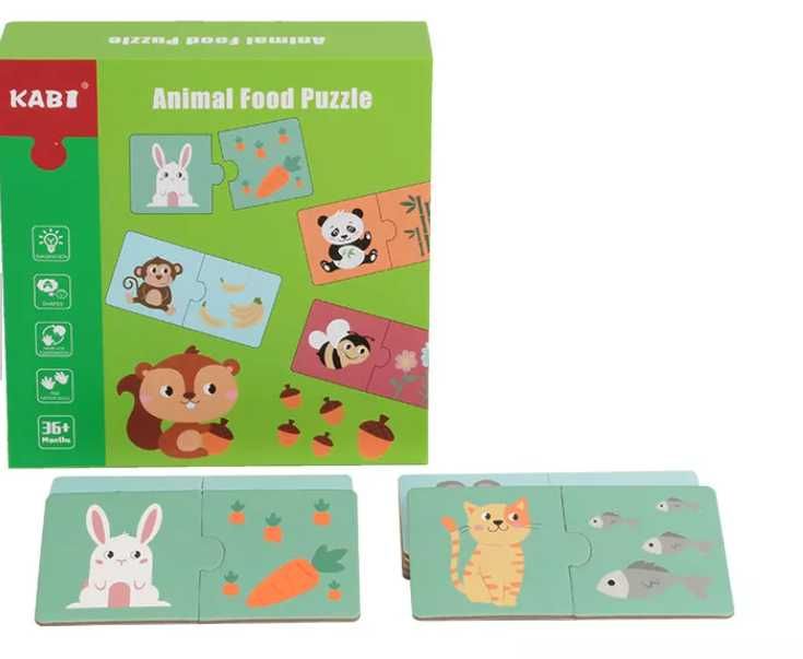 Нов модел пъзел с животни и храни / Кое животинче с какво се храни