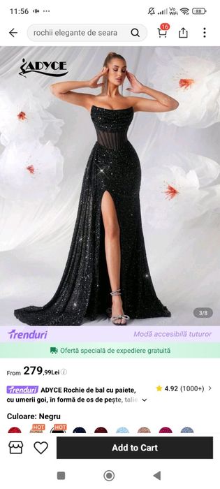 Rochie neagră mărimea L