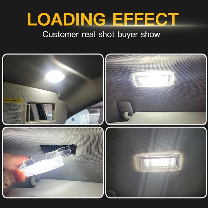 Плафони LED №5065-12 за интериор на автомобил, сенник, огледало за тоа