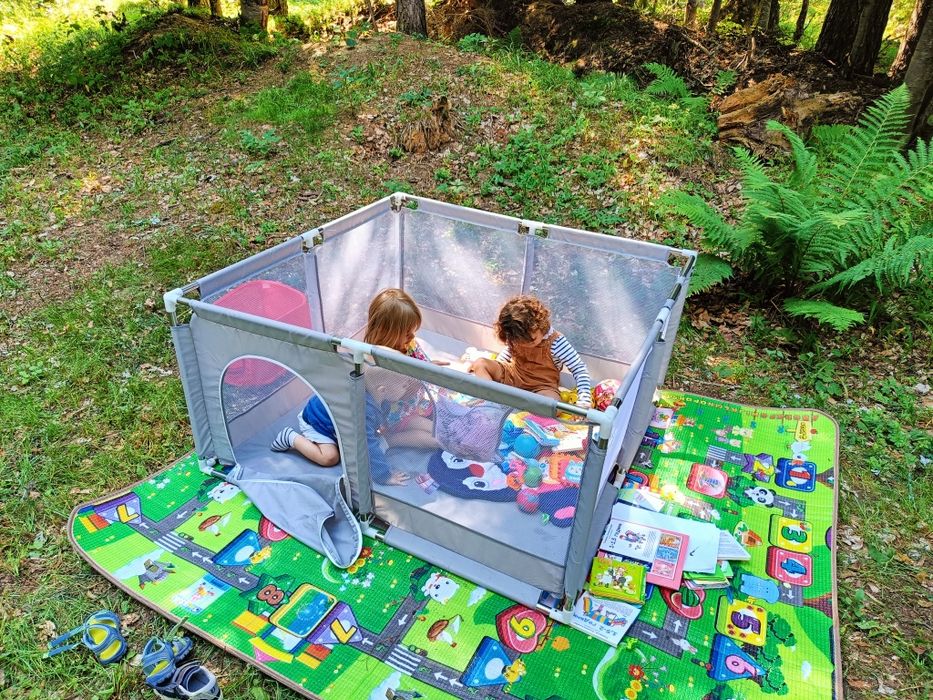 НОВИ! 128х128см Голяма кошара за игра / преграда за бебе заграждение