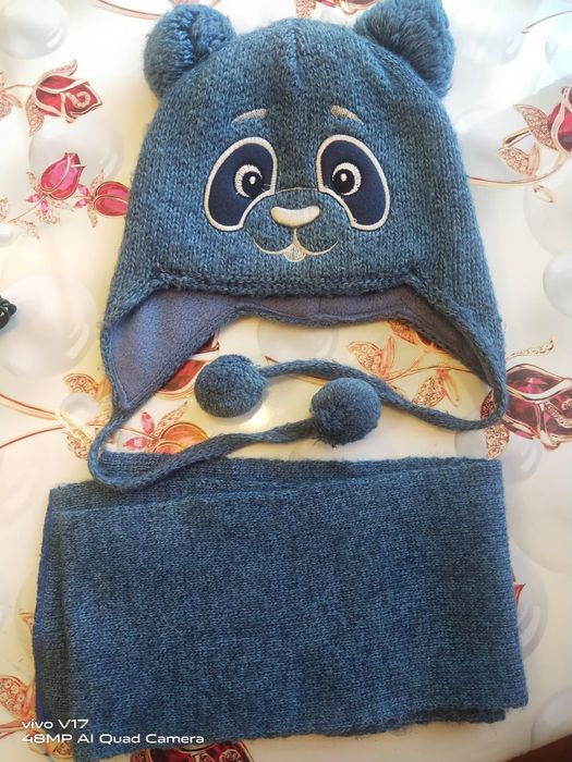 Шапочка на мальчика 2-4 годика