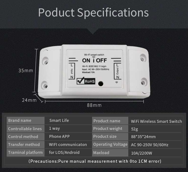 Wi-Fi електрически прекъсвач