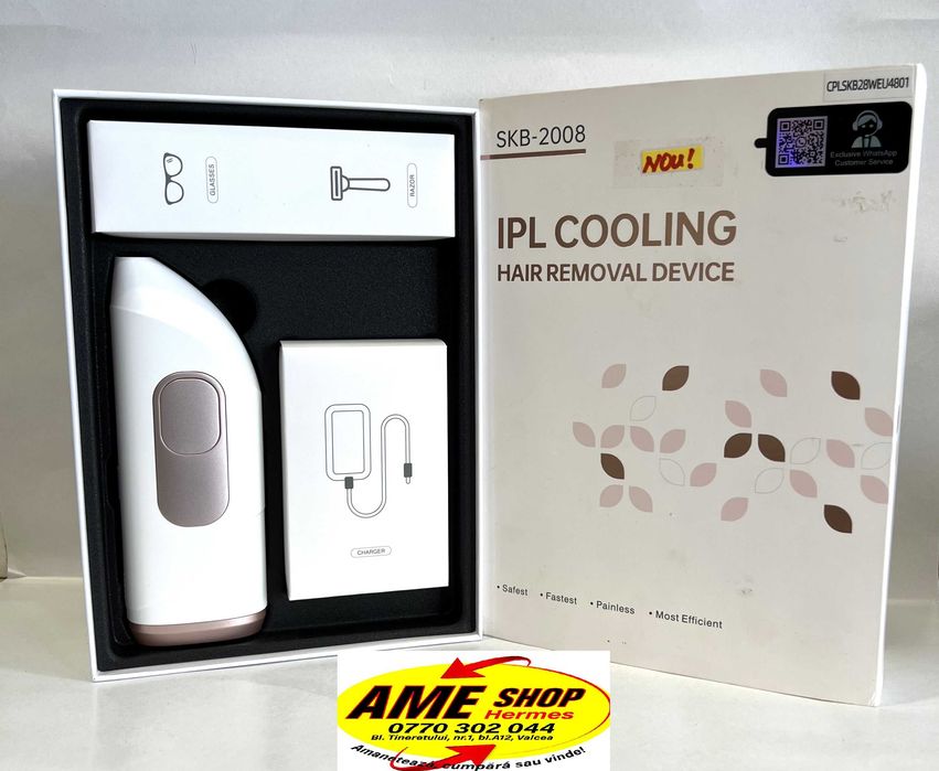 Epilator IPL Cooling Laser Hair Removal SKB-2008, NOU/Sigilat!