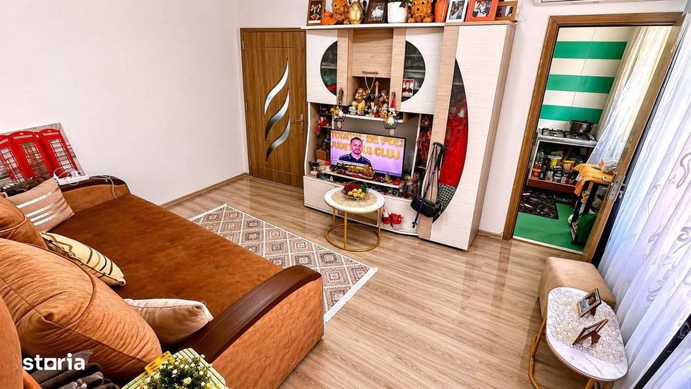 Apartament 2cam etaj1, centrala proprie, mobilat si utilat