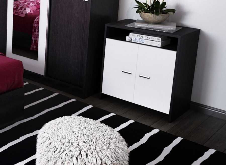 Set Dormitor Bingo F Tapitat Alb Dulap Dublu